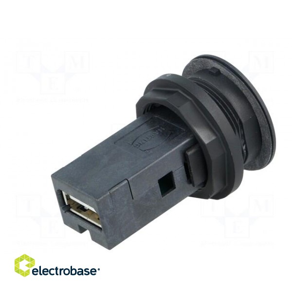 USB socket | 22mm | har-port | -25÷70°C | Ø22.3mm | IP20 | black фото 6