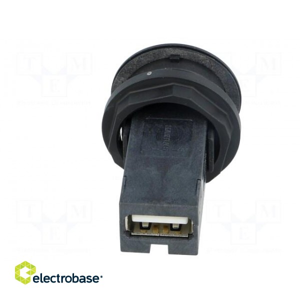 USB socket | 22mm | har-port | -25÷70°C | Ø22.3mm | IP20 | black image 5