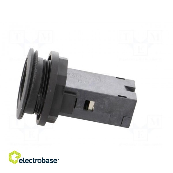 USB socket | 22mm | har-port | -25÷70°C | Ø22.3mm | IP20 | Colour: black image 3