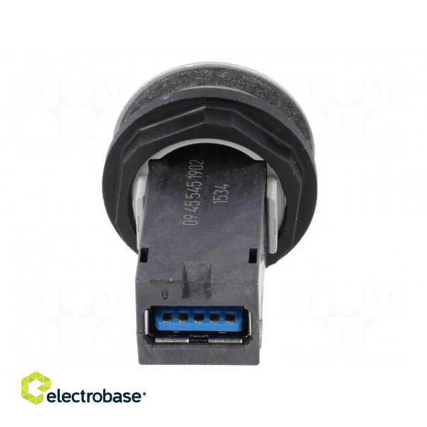 USB socket | 22mm | har-port | -25÷70°C | Ø22.3mm | IP20 | Colour: silver фото 5