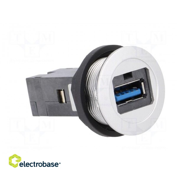 USB socket | 22mm | har-port | -25÷70°C | Ø22.3mm | IP20 | Colour: silver фото 8