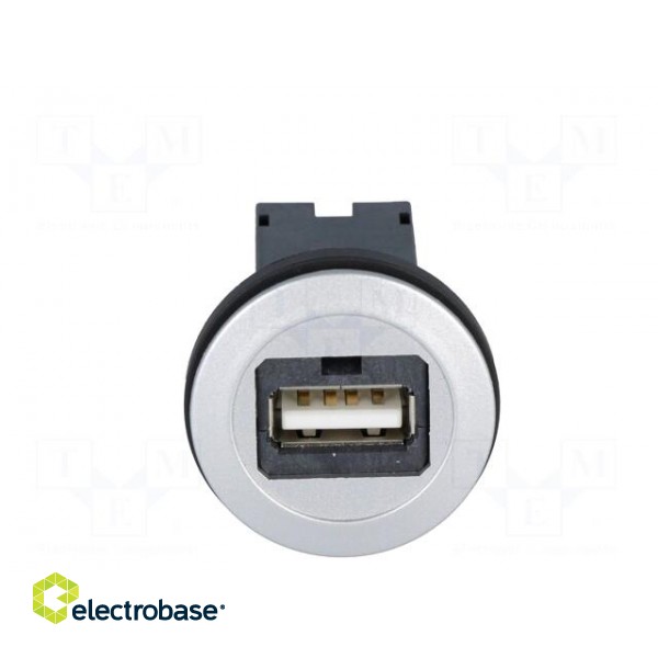 USB socket | 22mm | har-port | -25÷70°C | Ø22.3mm | IP20 | Colour: silver фото 9