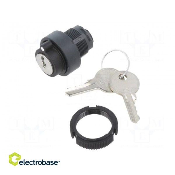 Switch: rotary with key | Harmony XAC | prominent | IP65 | -25÷70°C image 1