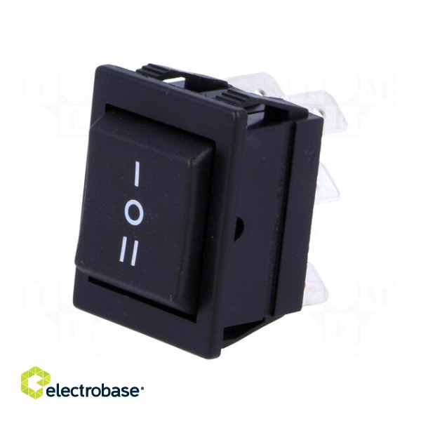 ROCKER | DP3T | Pos: 3 | ON-OFF-ON | 16A/250VAC | 20A/28VDC | black | none image 1