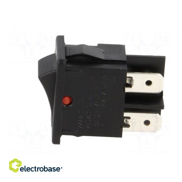 ROCKER | DPST | Pos: 2 | OFF-ON | 10A/250VAC | 10A/28VDC | black-red | none image 3