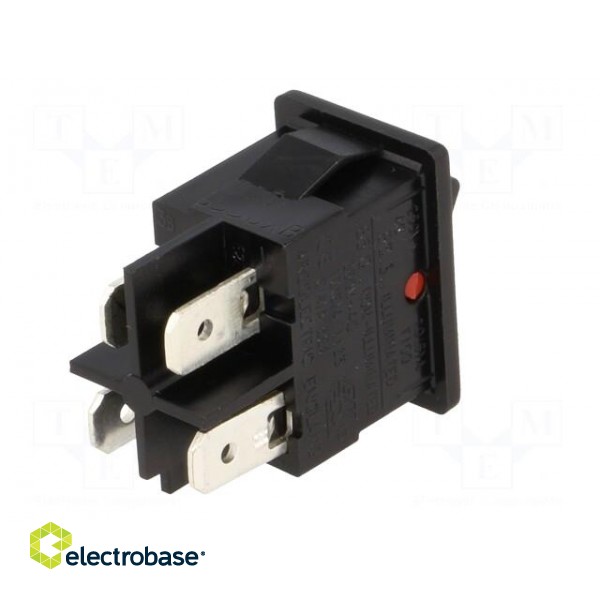 ROCKER | DPST | Pos: 2 | OFF-ON | 10A/250VAC | 10A/28VDC | black-red | none image 6