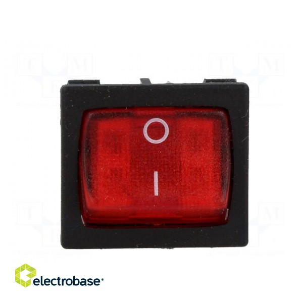 ROCKER | DPST | Pos: 2 | ON-OFF | 10A/250VAC | 10A/28VDC | red | neon lamp image 9