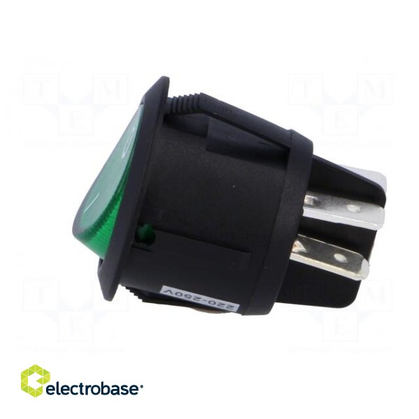 ROCKER | DPST | Pos: 2 | OFF-ON | 10A/250VAC | green | neon lamp 230V image 3