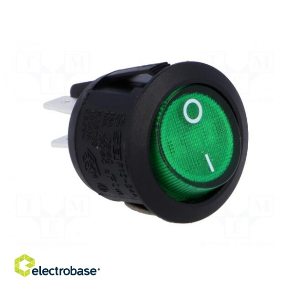 ROCKER | DPST | Pos: 2 | OFF-ON | 10A/250VAC | green | neon lamp 230V image 8