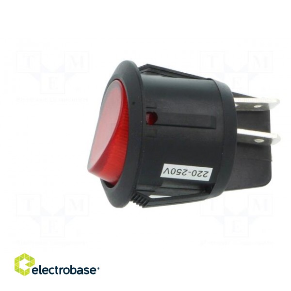 ROCKER | DPST | Pos: 2 | OFF-ON | 10A/250VAC | red | neon lamp 230V image 3