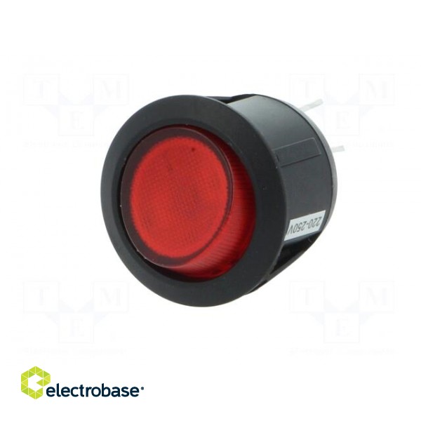 ROCKER | DPST | Pos: 2 | OFF-ON | 10A/250VAC | red | neon lamp 230V image 2