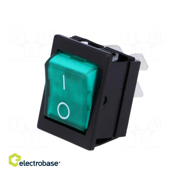 ROCKER | DPST | Pos: 2 | OFF-ON | 16A/250VAC | 20A/28VDC | green image 2