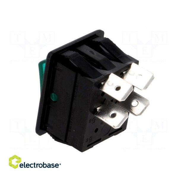 ROCKER | DPST | Pos: 2 | OFF-ON | 16A/250VAC | green | neon lamp 250V image 4