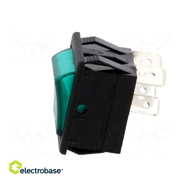 ROCKER | DPST | Pos: 2 | ON-OFF | 16A/250VAC | green | neon lamp | 250V image 3