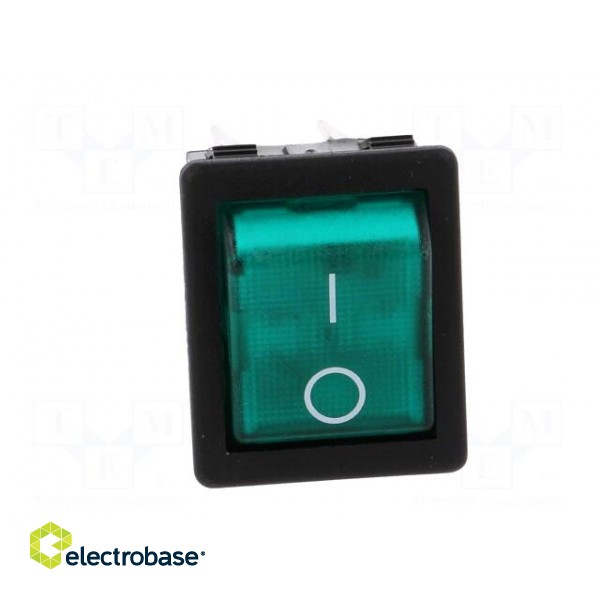 ROCKER | DPST | Pos: 2 | OFF-ON | 16A/250VAC | green | neon lamp 250V paveikslėlis 9