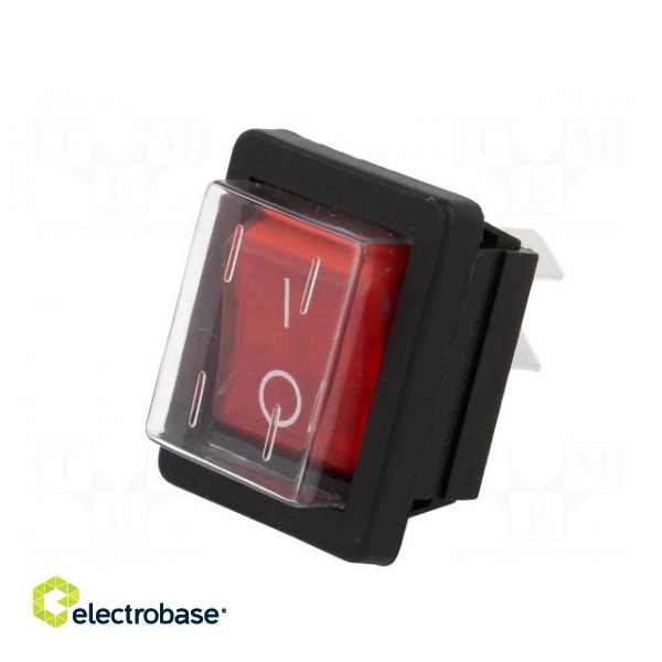 ROCKER | DPST | Pos: 2 | ON-OFF | 16A/250VAC | red | neon lamp | 250V | 1350 фото 2