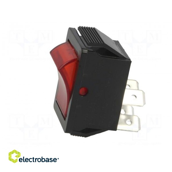 ROCKER | DPST | Pos: 2 | OFF-ON | 16A/250VAC | red | neon lamp 250V image 3