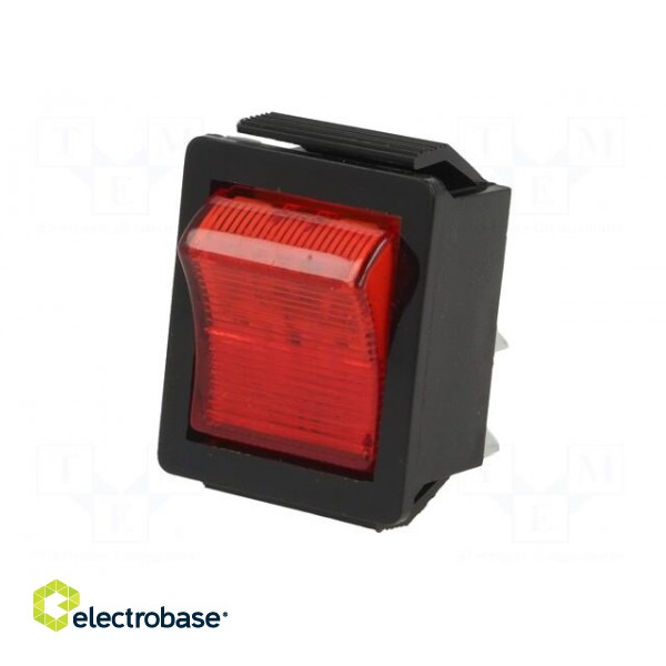 ROCKER | DPST | Pos: 2 | OFF-ON | 16A/250VAC | red | neon lamp 250V image 2