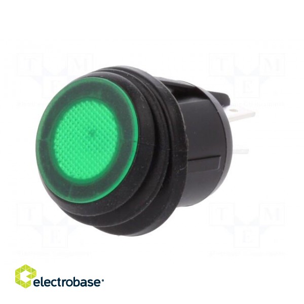 ROCKER | DPST | Pos: 2 | OFF-ON | 20A/12VDC | green | IP65 | LED 12VDC | 50mΩ image 2