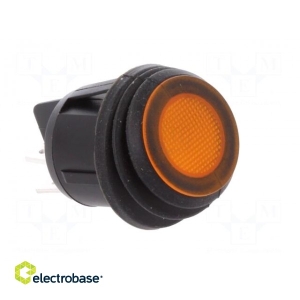 ROCKER | DPST | Pos: 2 | OFF-ON | 20A/12VDC | yellow | IP65 | LED 12VDC image 8