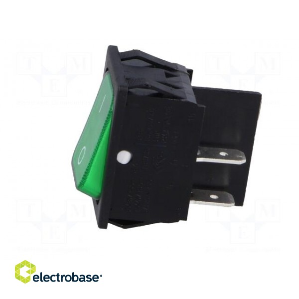 ROCKER | DPST | Pos: 2 | ON-OFF | 20A/250VAC | green | IP40 | filament lamp image 3