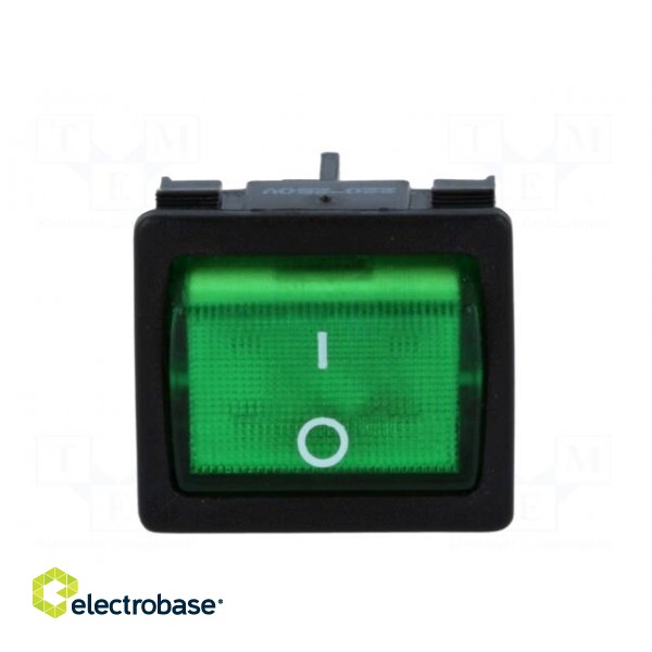 ROCKER | DPST | Pos: 2 | OFF-ON | 6A/250VAC | green | neon lamp 250V | 50mΩ image 9