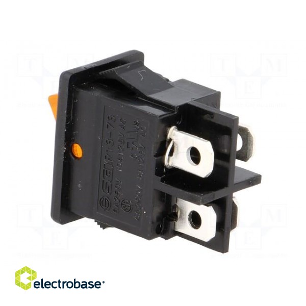 ROCKER | DPST | Pos: 2 | OFF-ON | 6A/250VAC | orange | neon lamp 250V image 4