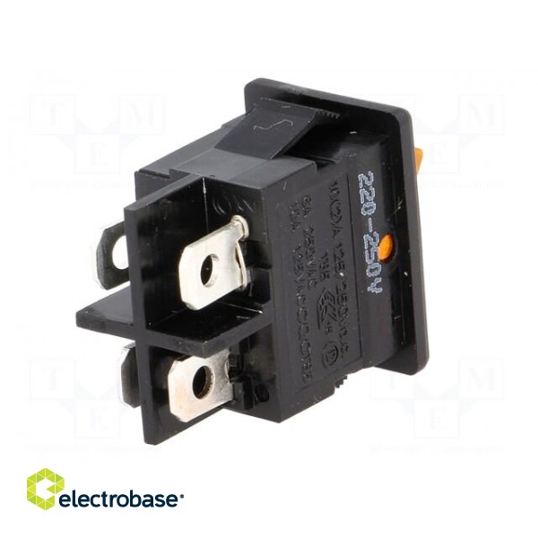 ROCKER | DPST | Pos: 2 | OFF-ON | 6A/250VAC | orange | neon lamp 250V image 6