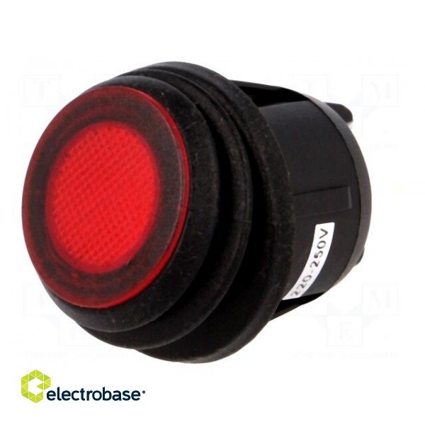 ROCKER | DPST | Pos: 2 | ON-OFF | 20A/12VDC | red | IP65 | LED | 50mΩ | UL94V-2 image 1