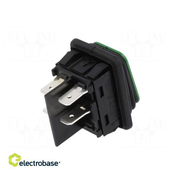 ROCKER | DPST | Pos: 2 | ON-OFF | 20A/250VAC | green | none | 100mΩ | 1930 image 6