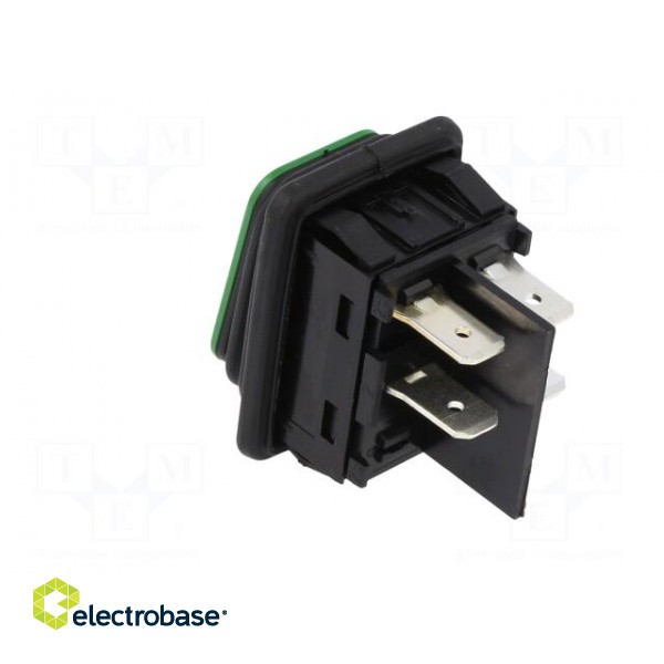ROCKER | DPST | Pos: 2 | ON-OFF | 20A/250VAC | green | none | 100mΩ | 1930 image 4