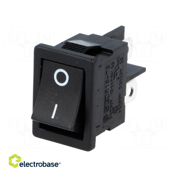 ROCKER | DPST | Pos: 2 | OFF-ON | 6A/250VAC | black | none | 50mΩ | UL94V-2 image 1