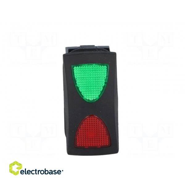 ROCKER | SP3T | Pos: 3 | ON-OFF-ON | 10A/250VAC | green-red | IP66 | LED фото 9