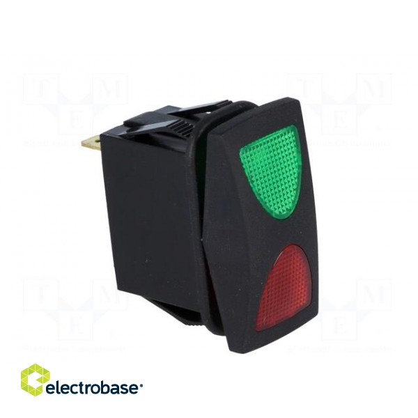 ROCKER | SP3T | Pos: 3 | ON-OFF-ON | 10A/250VAC | green-red | IP66 | LED paveikslėlis 8