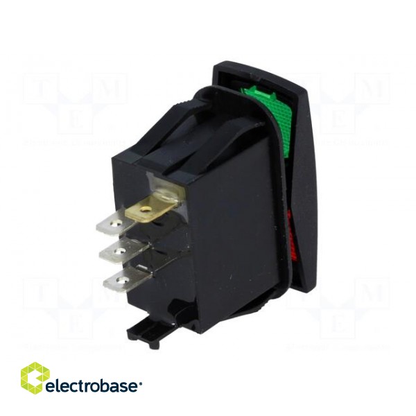 ROCKER | SP3T | Pos: 3 | ON-OFF-ON | 10A/250VAC | green-red | IP66 | LED image 6