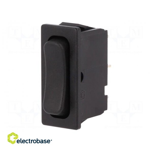 ROCKER | SPDT | Pos: 3 | ON-OFF-ON | 6A/250VAC | black | IP40 | none | 100mΩ image 1