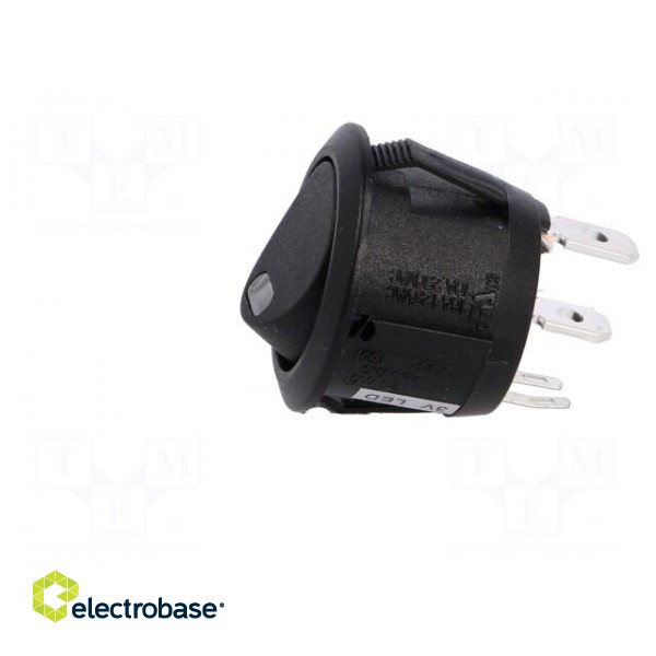 ROCKER | SPST | Pos: 2 | ON-OFF | 10A/250VAC | 10A/24VDC | black | LED | 2V фото 3