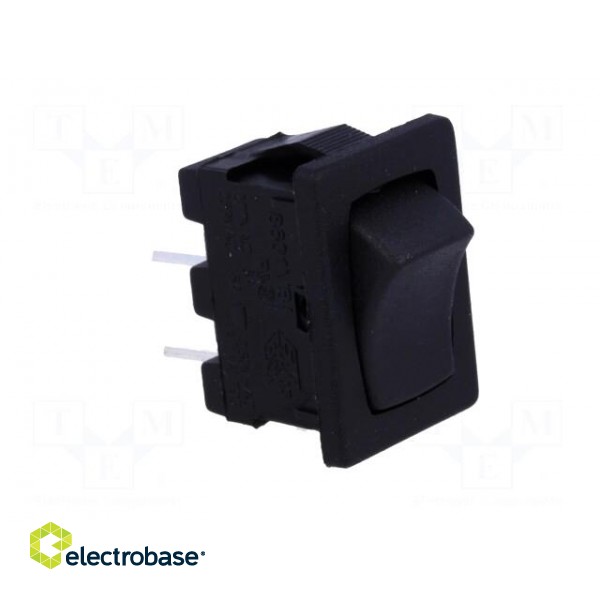 ROCKER | SPST | Pos: 2 | OFF-(ON) | 10A/250VAC | 10A/28VDC | black | none image 8