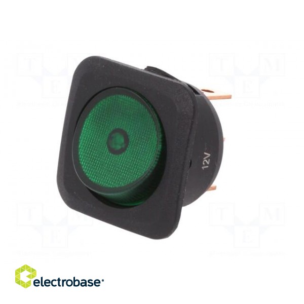 ROCKER | SPST | Pos: 2 | OFF-ON | 25A/12VDC | green | neon lamp | 50mΩ image 2