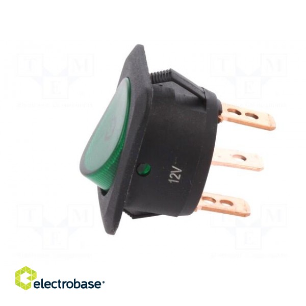 ROCKER | SPST | Pos: 2 | OFF-ON | 25A/12VDC | green | neon lamp | 50mΩ image 3