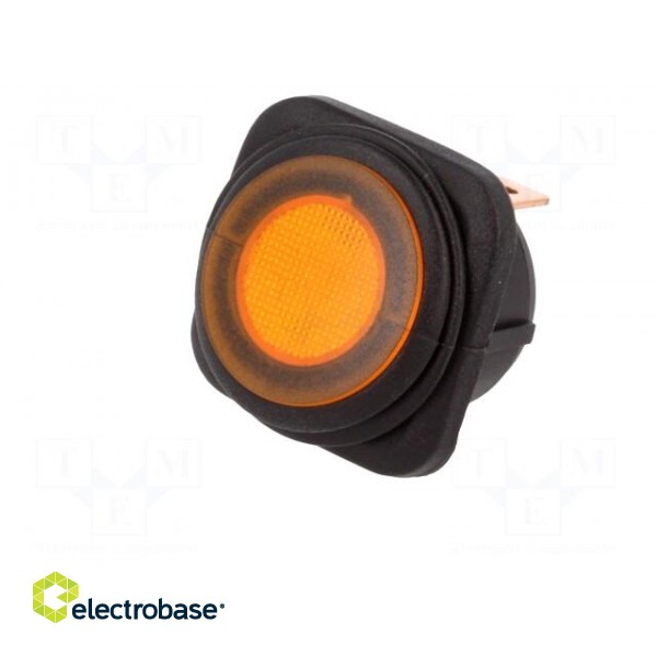 ROCKER | SPST | Pos: 2 | OFF-ON | 25A/12VDC | yellow | IP65 | LED 12VDC image 2