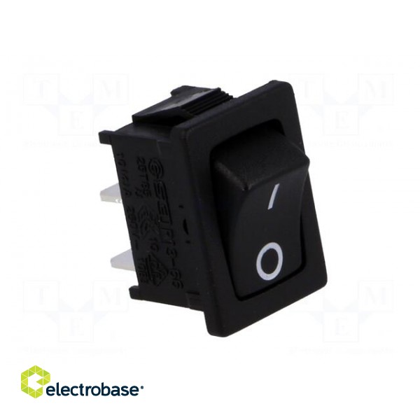 ROCKER | SPST | Pos: 2 | OFF-ON | 10A/250VAC | black | none | 50mΩ | UL94V-2 image 8