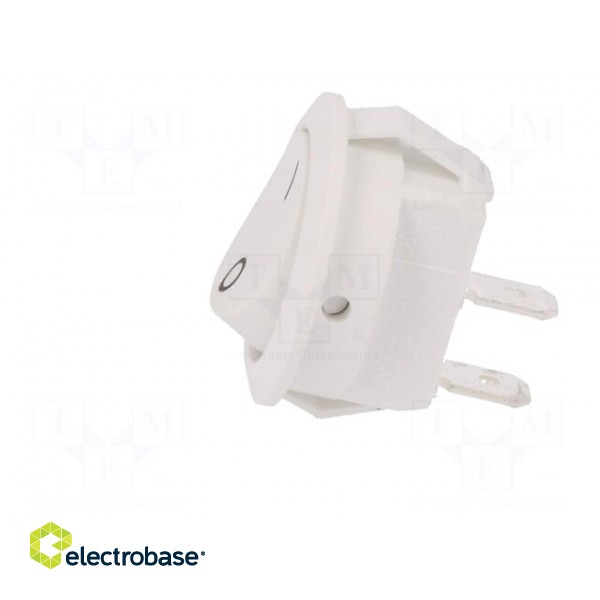ROCKER | SPST | Pos: 2 | ON-OFF | 12A/250VAC | white | IP40 | none | 100mΩ image 3