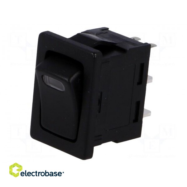 ROCKER | SPST | Pos: 2 | ON-OFF | 16A/12VDC | black | LED,point | 12V | 50mΩ image 1