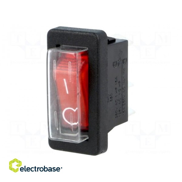 ROCKER | SPST | Pos: 2 | OFF-ON | 16A/250VAC | red | neon lamp 250V image 1