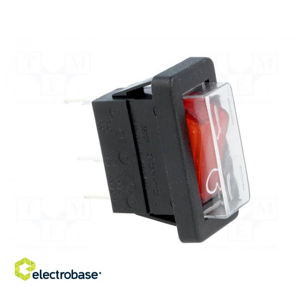 ROCKER | SPST | Pos: 2 | OFF-ON | 16A/250VAC | red | neon lamp 250V image 8