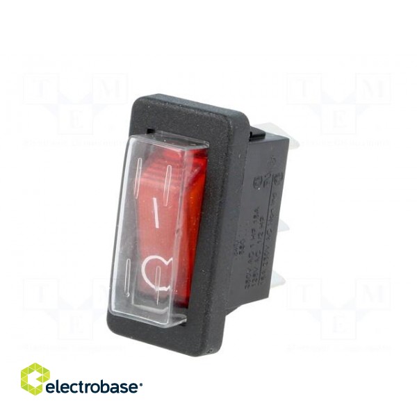 ROCKER | SPST | Pos: 2 | OFF-ON | 16A/250VAC | red | neon lamp 250V фото 2