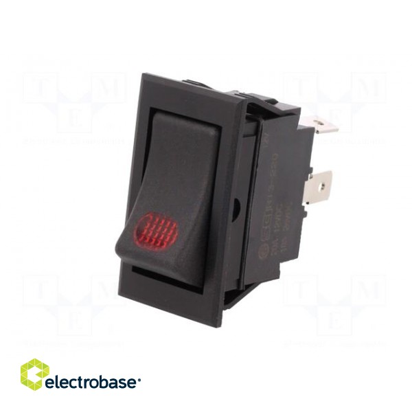 ROCKER | SPST | Pos: 2 | OFF-ON | 20A/12VDC | black | LED 12VDC,point image 2