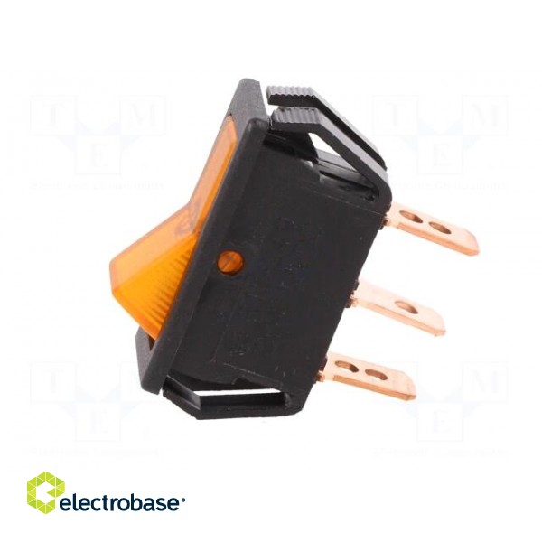 ROCKER | SPST | Pos: 2 | OFF-ON | 20A/12VDC | orange | neon lamp | 50mΩ image 3
