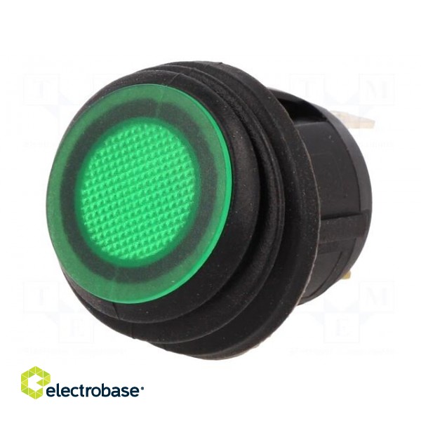 ROCKER | SPST | Pos: 2 | OFF-ON | 20A/14VDC | green | IP65 | LED 14VDC | 50mΩ image 1